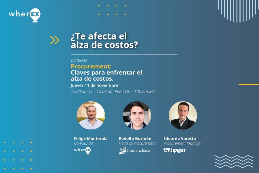 Webinar: Wherex, Camanchaca y Lipigas conversan sobre crisis de abastecimiento, alza de costos y tecnología