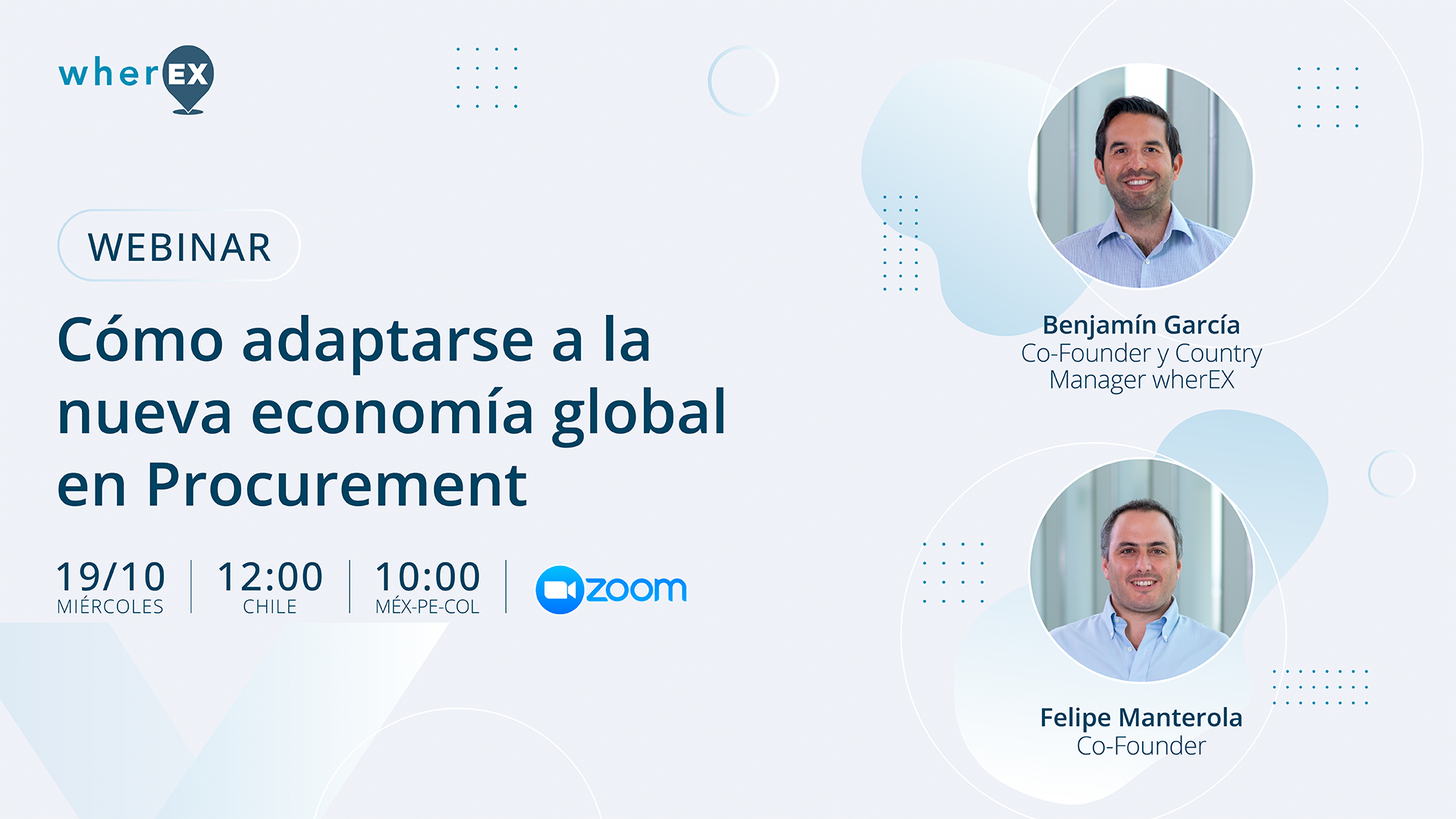 Startup Wherex invita al webinar gratuito: “Cómo adaptarse a la nueva economía global en procurement”