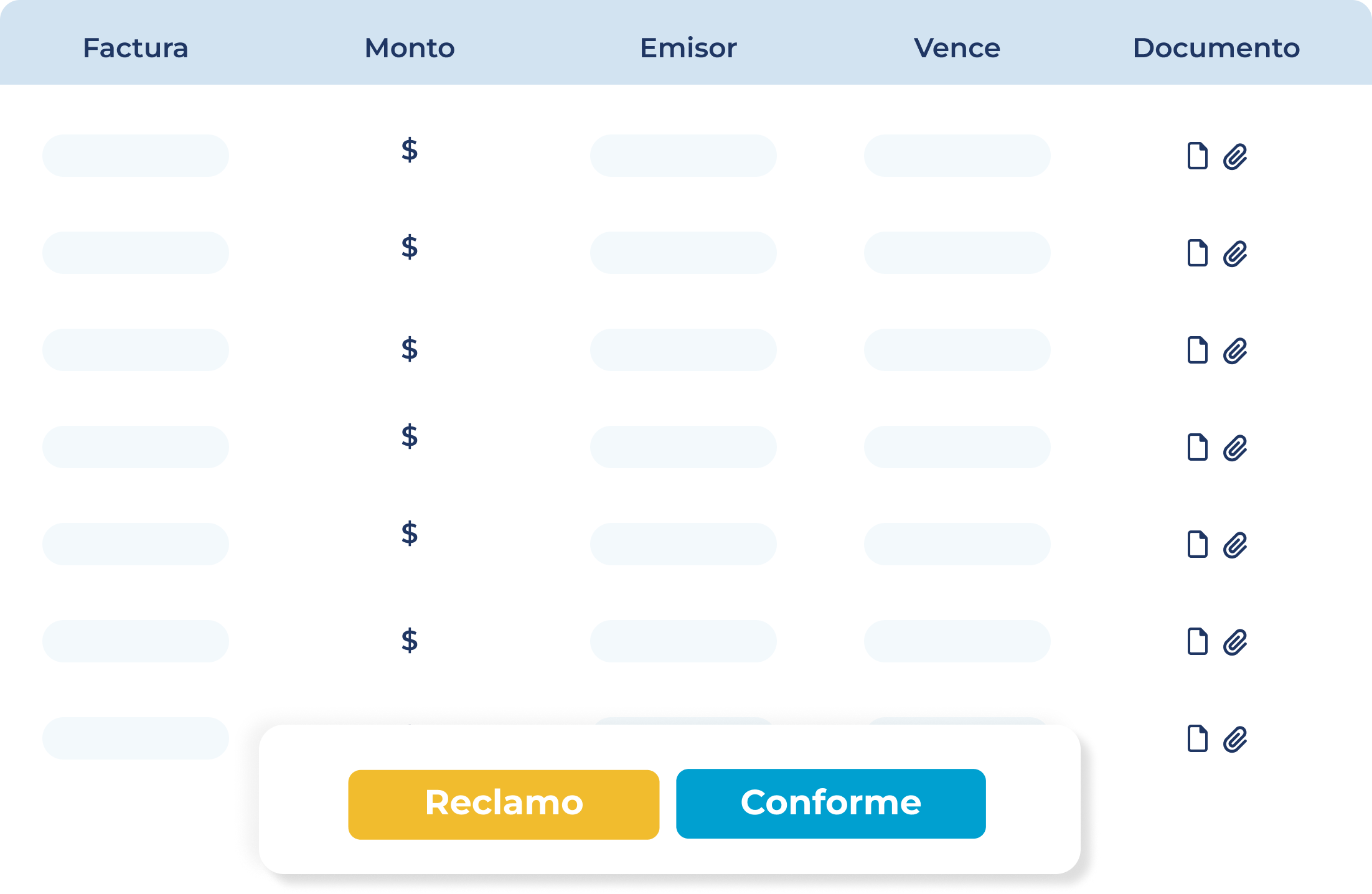 Gestión en SII - Conciliador de Facturas
